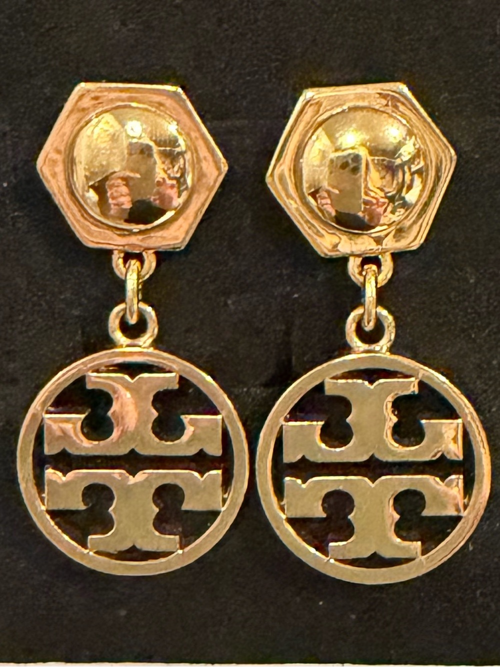 Tory Burch Logo Drop Earrings